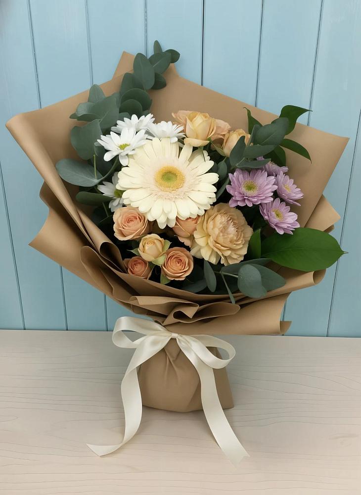 Букет цветов из: Герберы и Хризантемы в Семендере