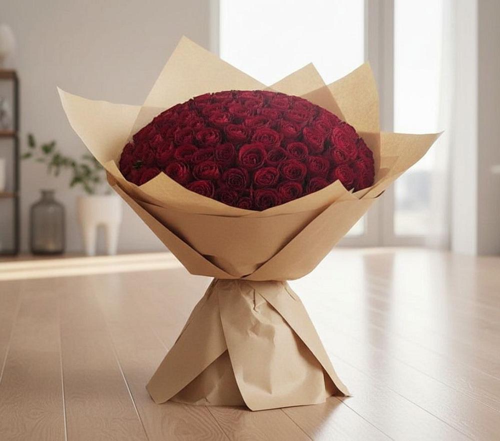 Букет 101 Красная роза в Семендере