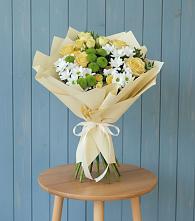 Букет цветов из:  Хризантемы и Розы #REPLACE_PRED# Семендере