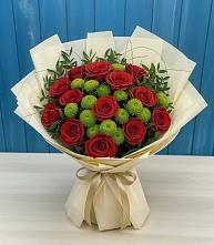 Букет цветов из:  Розы и Хризантемы в Семендере