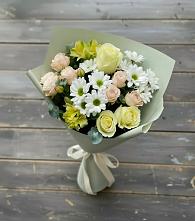 Букет цветов из:  Альстромерии, Розы и Хризантемы #REPLACE_PRED# Семендере