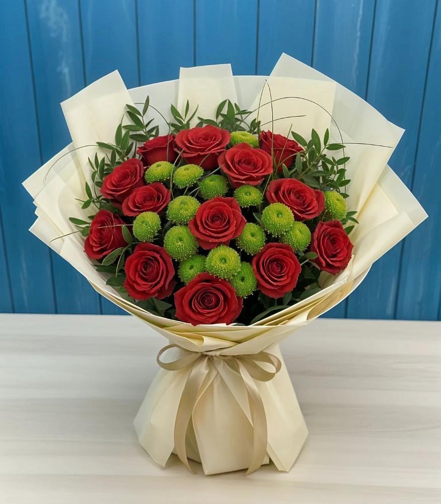 Букет цветов из: Розы и Хризантемы в Семендере